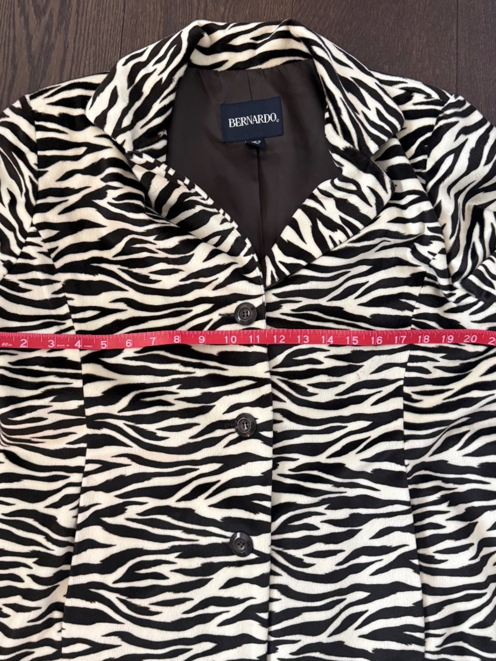 Bernardo Zebra Print Faux Fur Coat Women's XL - Picture 3 of 7
